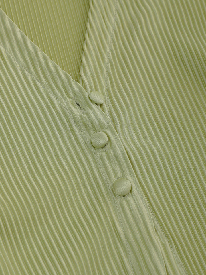 Women's Shiny Striped Textured Shirt