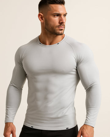 Maglietta sportiva da uomo a maniche lunghe