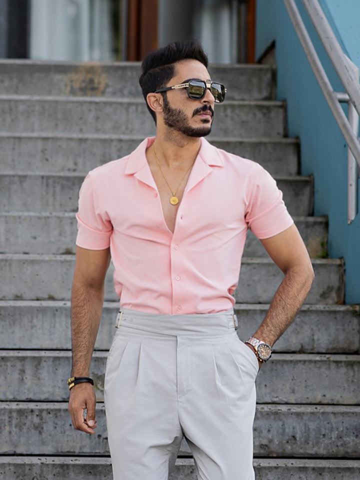 Chemises hawaïennes roses