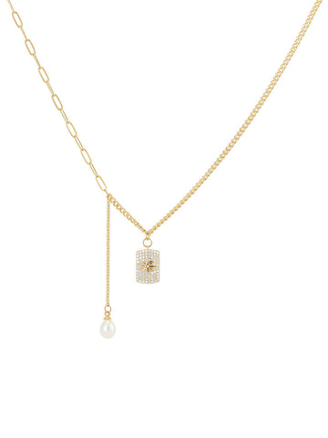 Short Gold Plated Chain Necklace