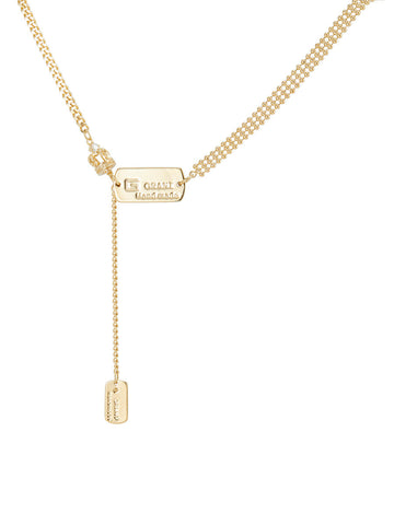 Gold Plated Nameplate Necklace
