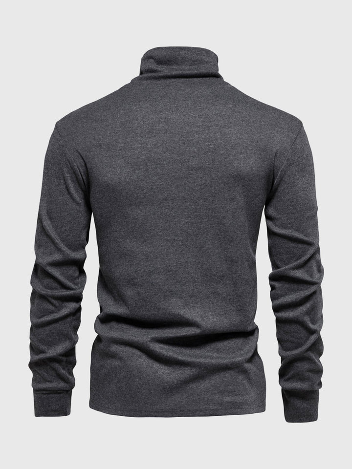 Camiseta interior de manga larga con cuello alto para mujer