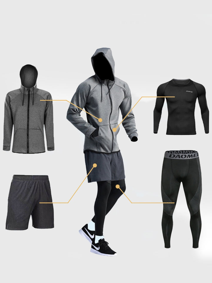 Felpa con cappuccio da uomo con zip integrale