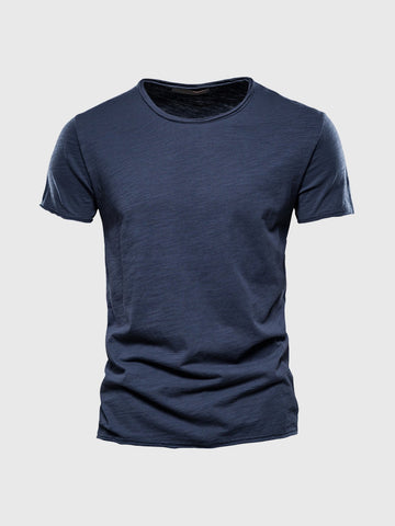 Slub Cotton Crew-neck T-shirt(Final Sale–No Return or Exchange)