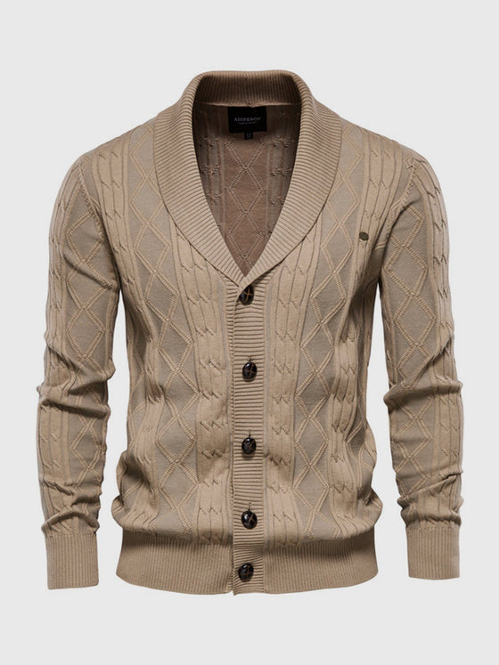 Shawl Collar Cardigan Sweater - Ahaselected
