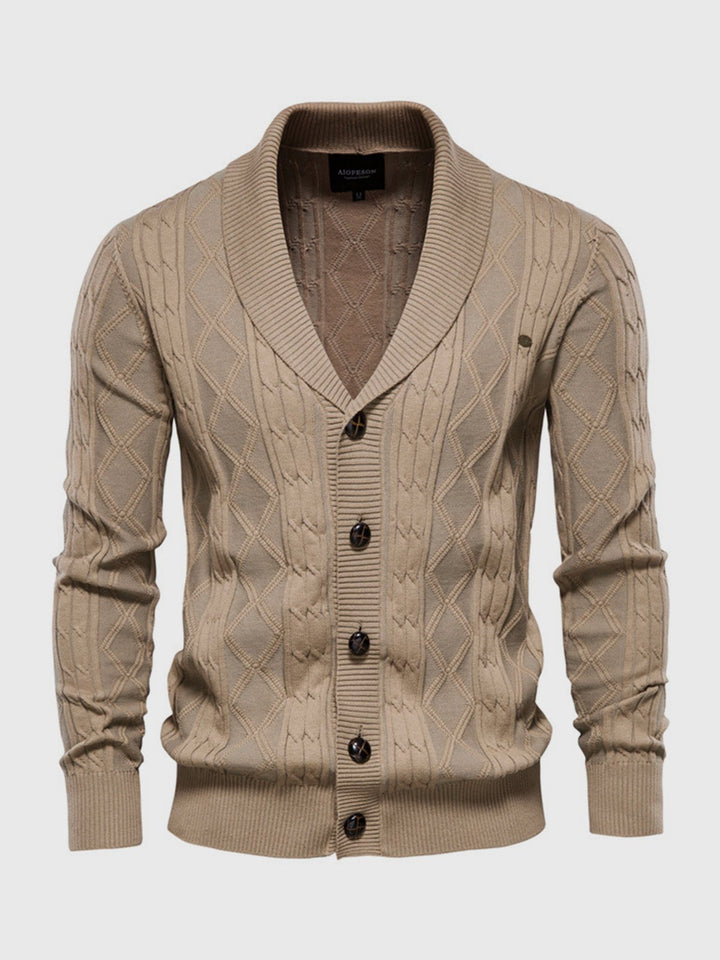 Strickjacke mit Schalkragen
