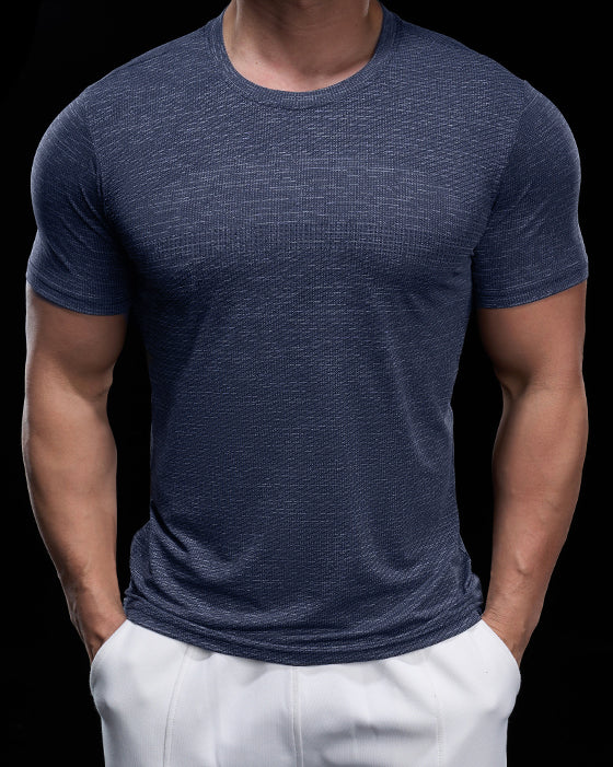 Quick Dry Short Sleeve Tee Crew Neck New - Ahaselected