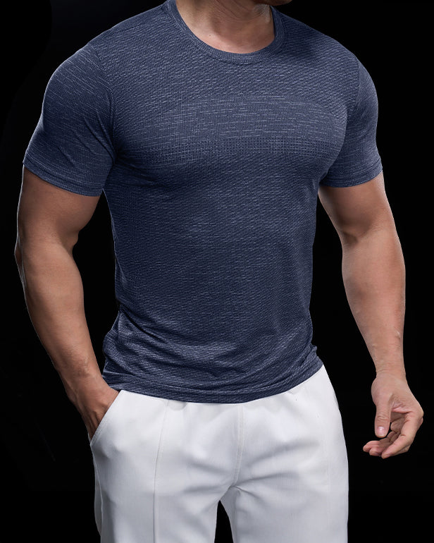 Quick Dry Short Sleeve Tee Crew Neck New - Ahaselected