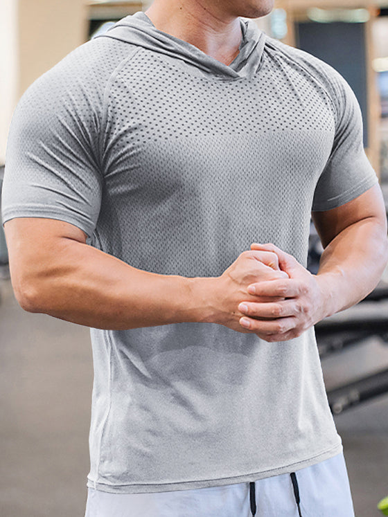 M's Core Hooded Performance Shirt-Short Sleeve - Ahaselected