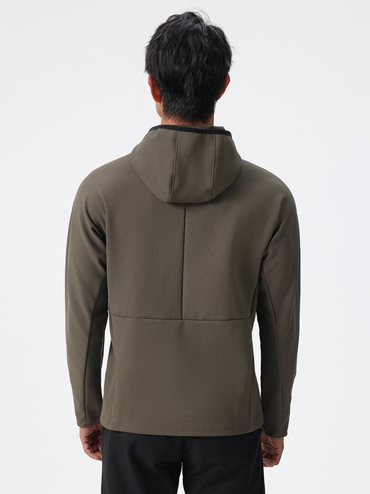 M's Half zip Hoodie with Zip Pocket