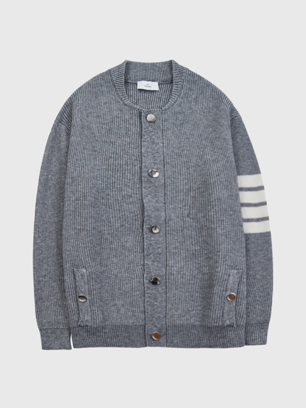 M's Striped Shawl Cardigan - Ahaselected