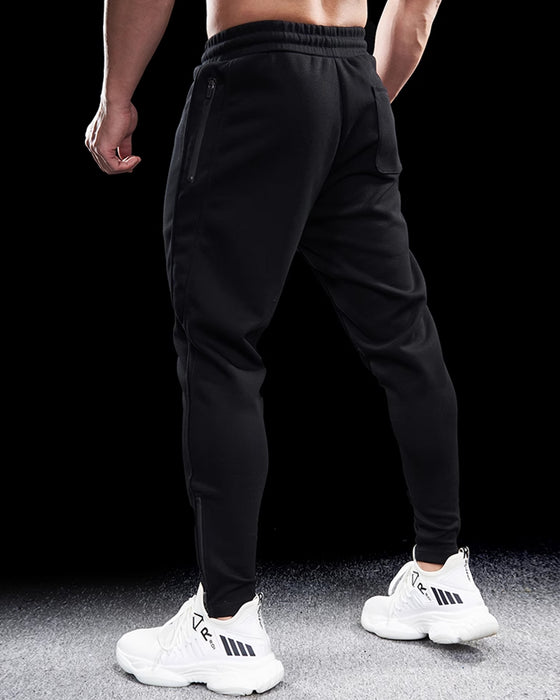 Track Side Sweatpants Jogger With Zipper Hem - Ahaselected