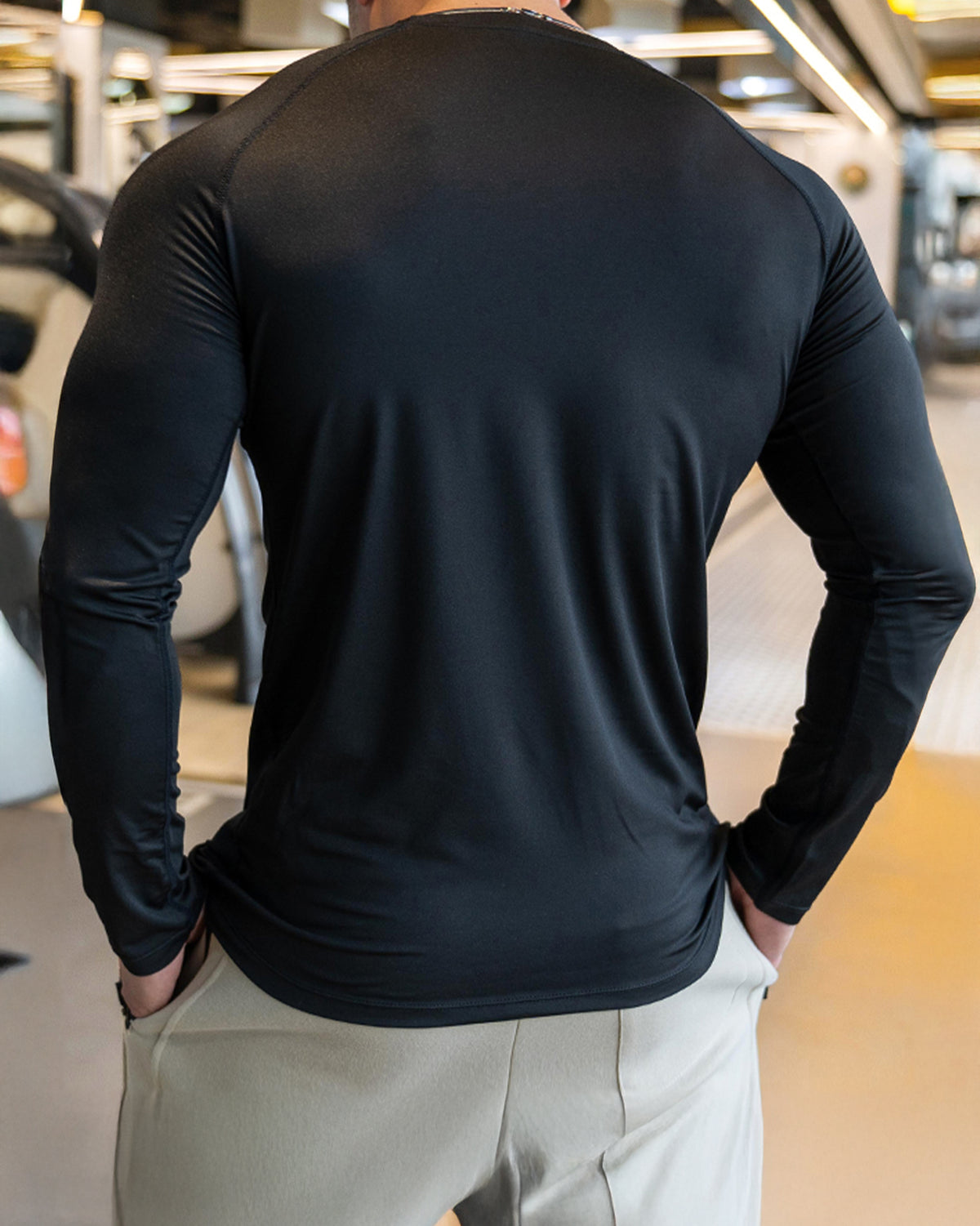 Shoulder Cut Pullover Long Sleeve Shirt - Ahaselected