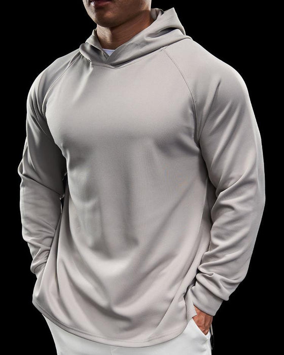 Essential Athletic Performance Hoodie With Raglan Sleeves New - Ahaselected