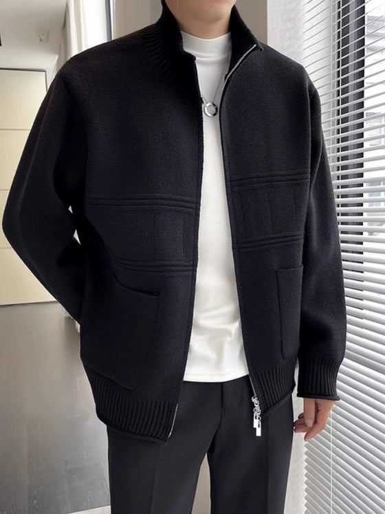 M's Knit Full-zip Jacket Cardigan - Ahaselected