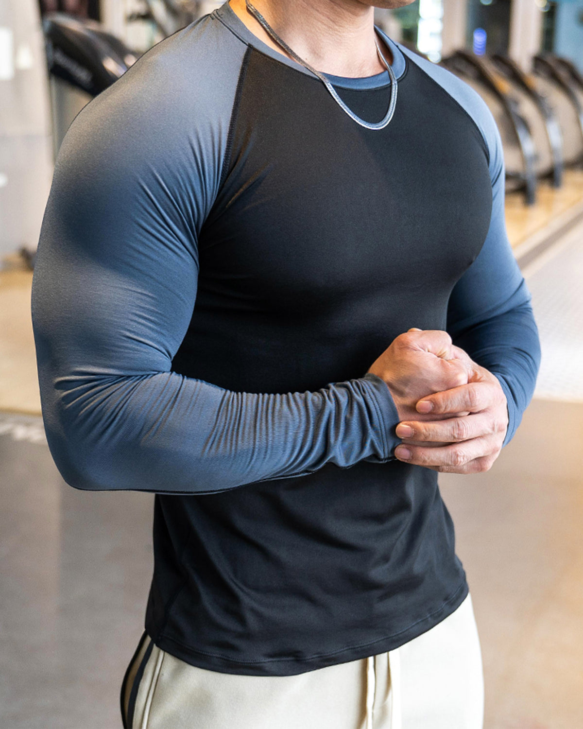 Shoulder Cut Pullover Long Sleeve Shirt - Ahaselected