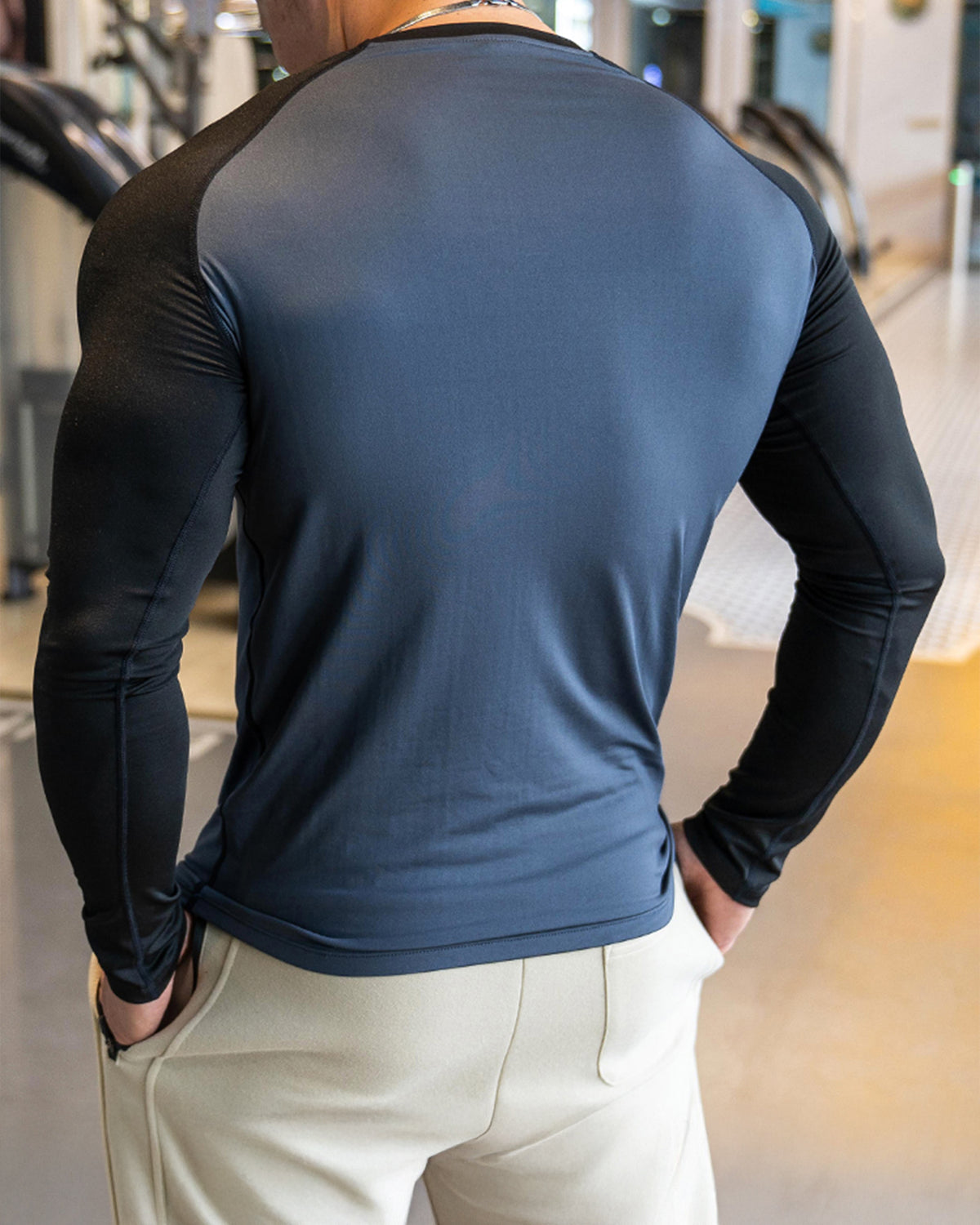 Shoulder Cut Pullover Long Sleeve Shirt - Ahaselected