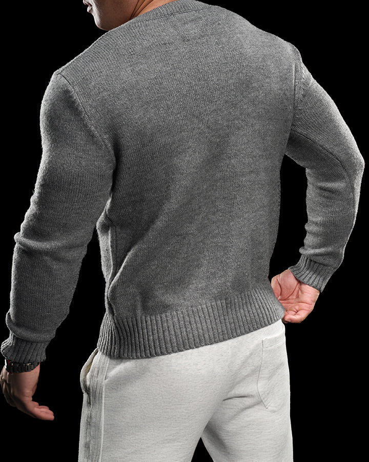 Ribbed V Neck Premium Sweater - Ahaselected
