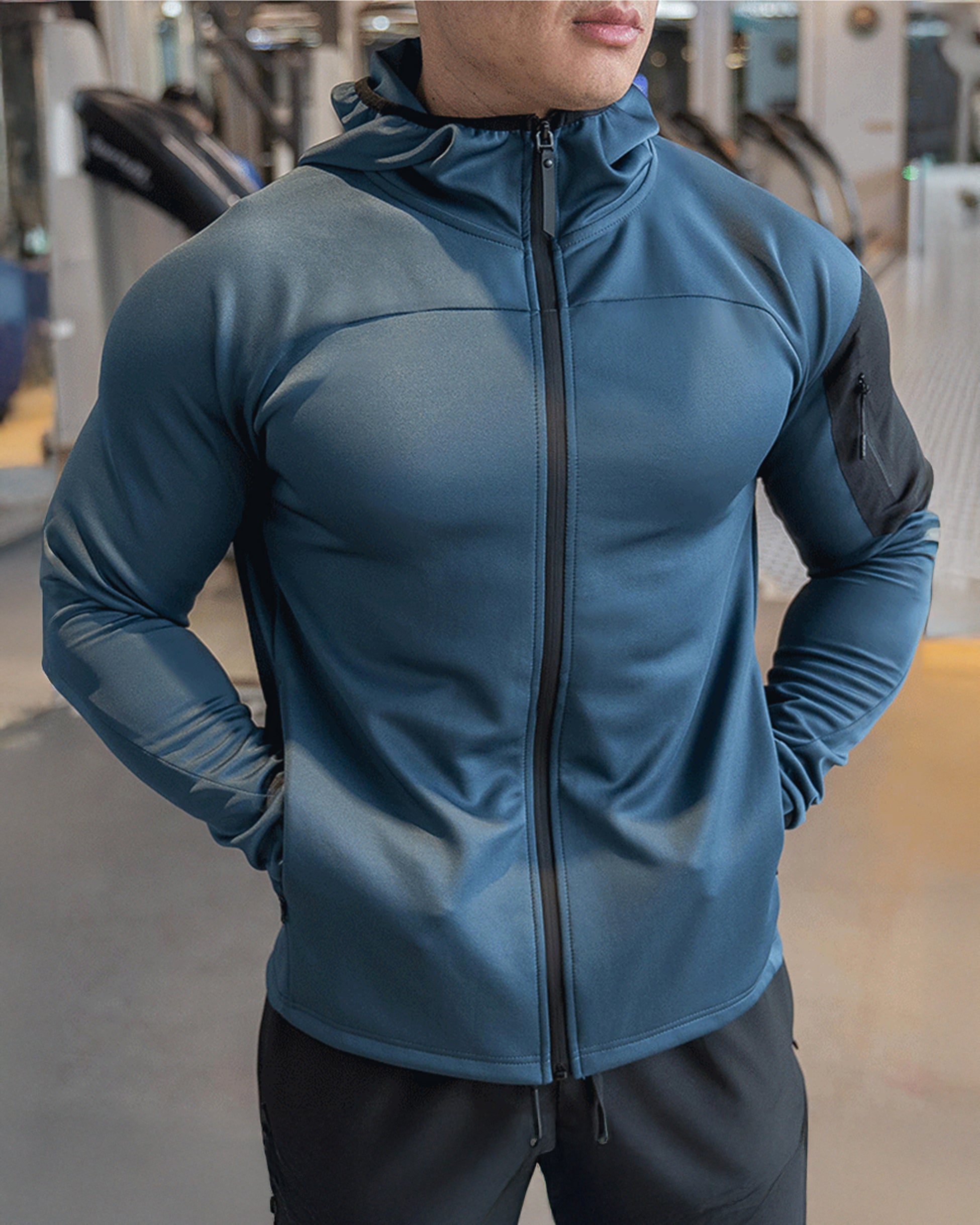 Arm Pocket Performance Hooded Jacket - Ahaselected