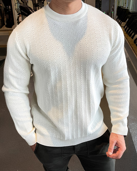 Pineapple Knit Pullover Sweater - Ahaselected