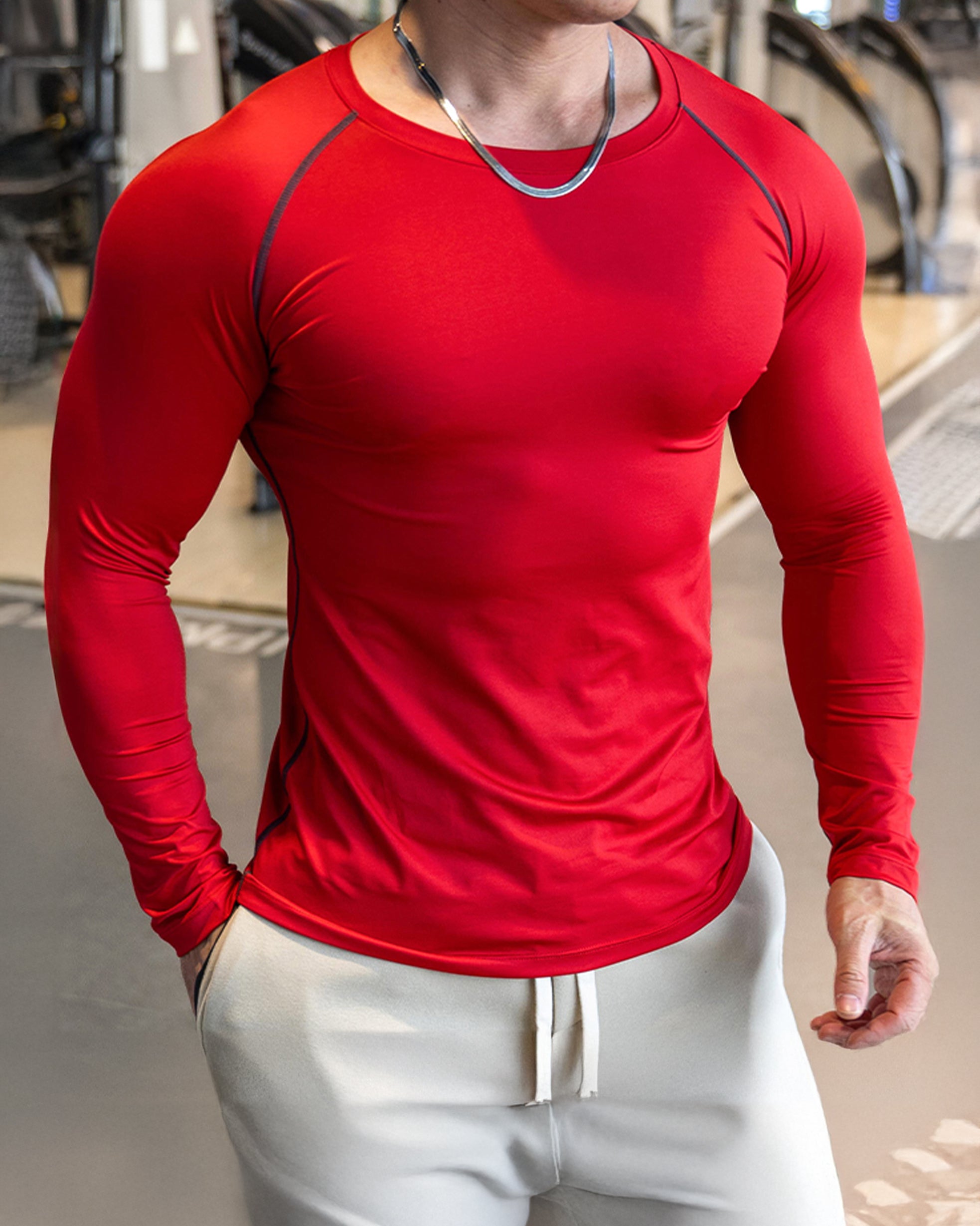 Shoulder Cut Pullover Long Sleeve Shirt - Ahaselected