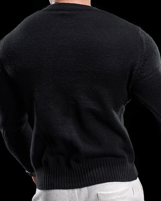 Ribbed V Neck Premium Sweater - Ahaselected