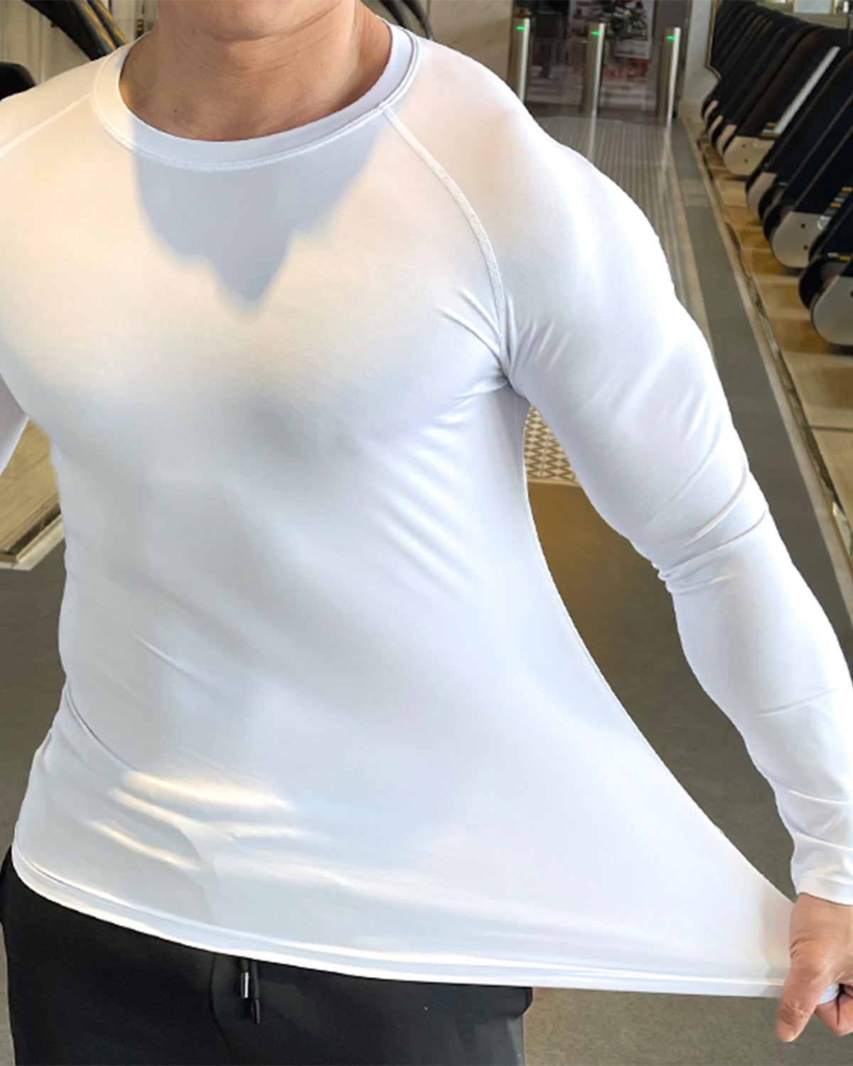 Shoulder Cut Pullover Long Sleeve Shirt - Ahaselected