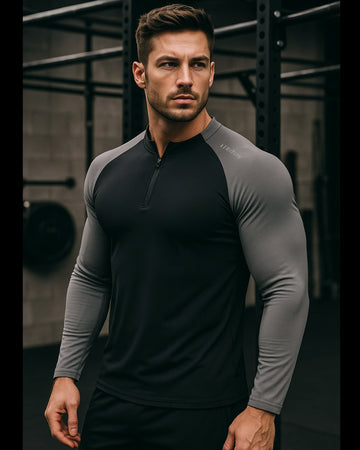 Performance-Pullover mit halbem Reißverschluss für Herren
