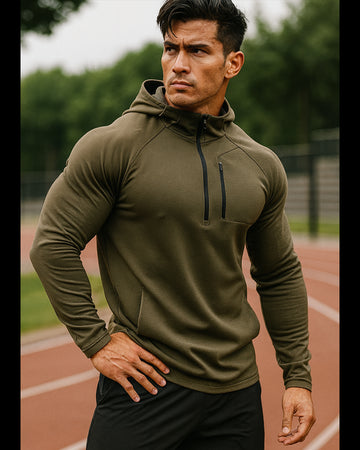 Terrain Trek Half-Zip Hoodie With Zip Pocket