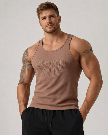Men’s Ribbed Breathable Compression Tank Top