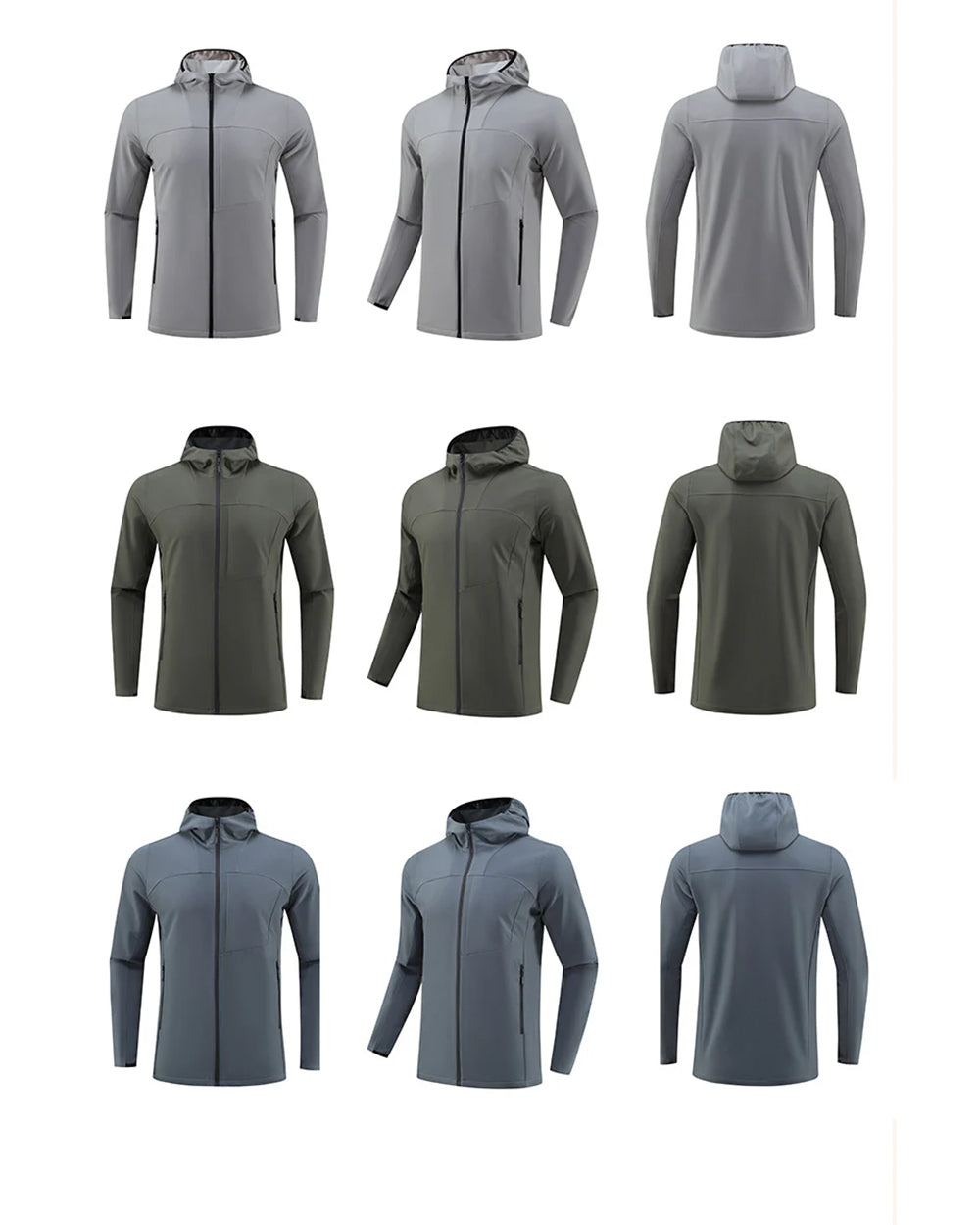 Fleece-Lined Athletic Hooded Full Zip Jacket - Ahaselected