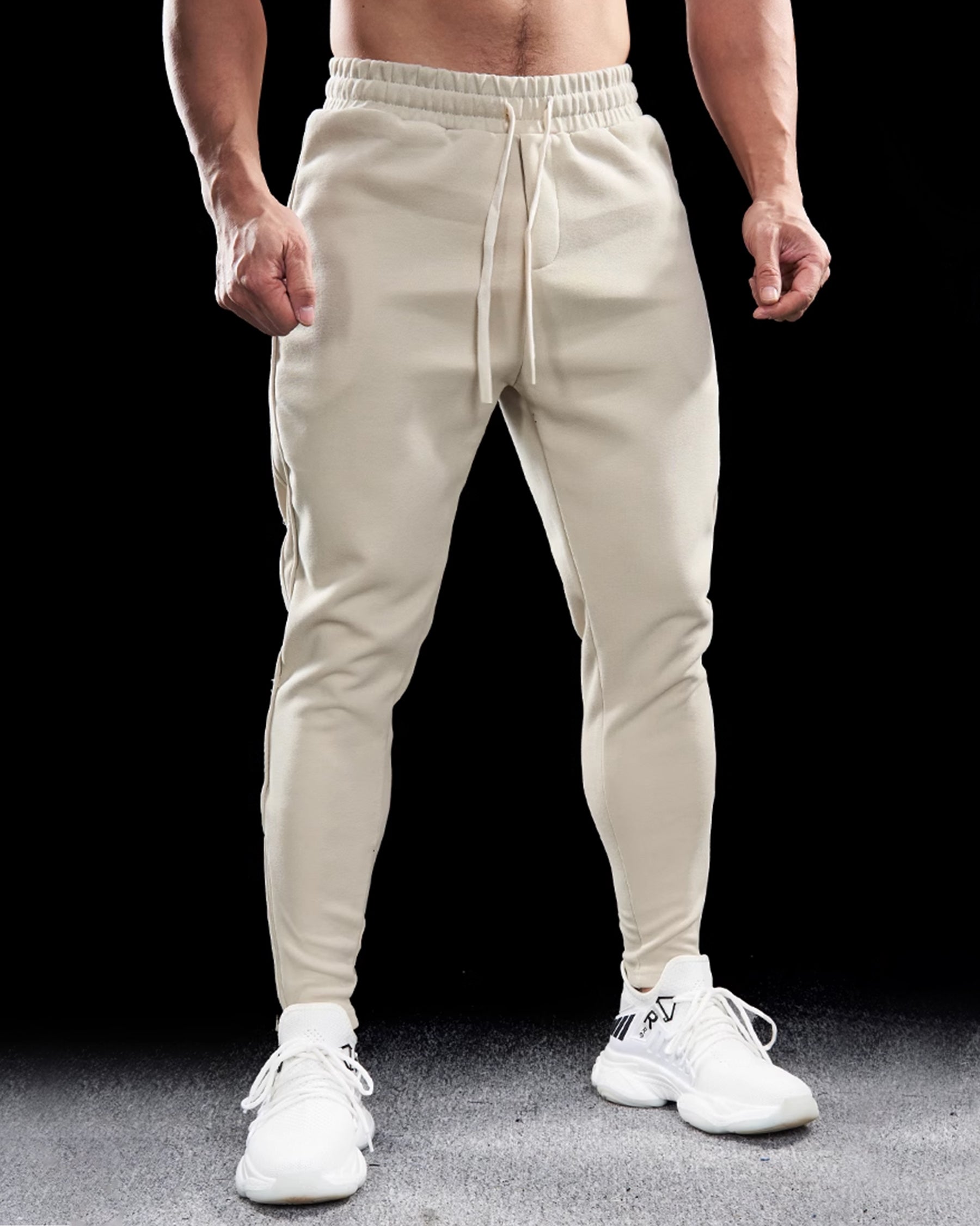 Track Side Sweatpants Jogger With Zipper Hem - Ahaselected