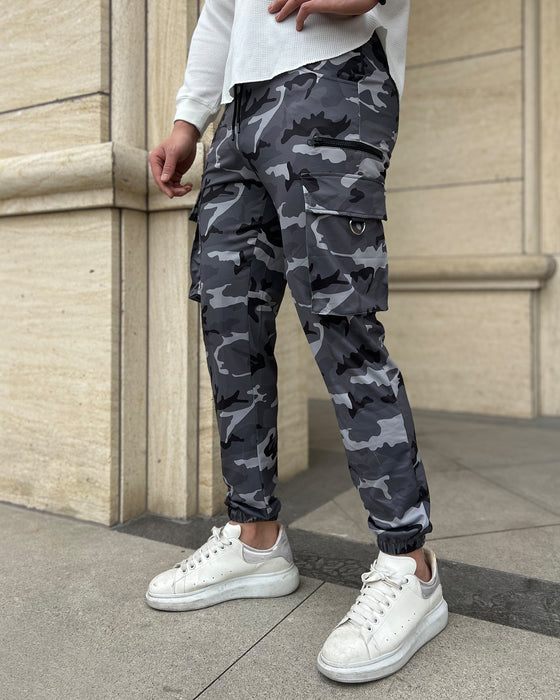 Camo Utility Cargo Tapered Pants - Ahaselected