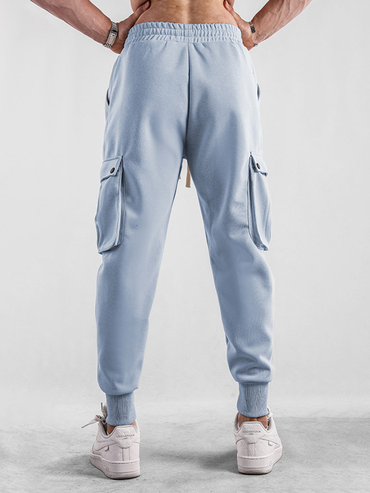 Comfy High Rib Cargo Sweatpant Jogger All Season Essential - Ahaselected