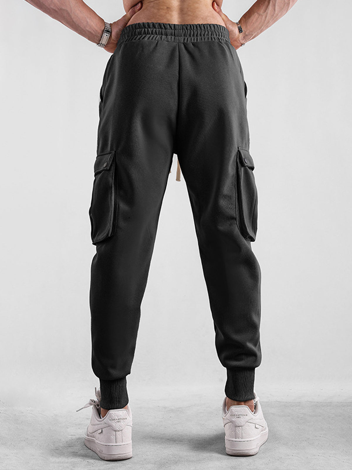 Comfy High Rib Cargo Sweatpant Jogger All Season Essential - Ahaselected