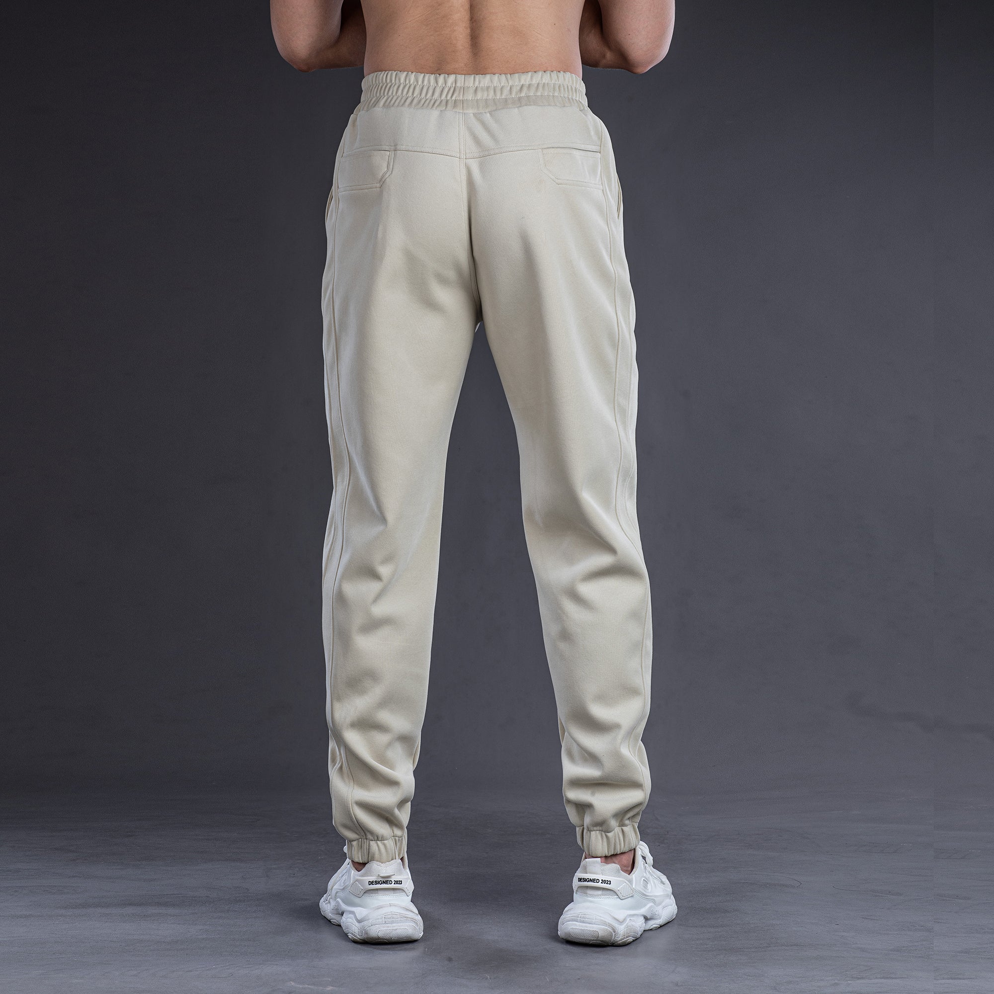 All-Day Stretch Panel Joggers with Cuffed Ankles - Ahaselected