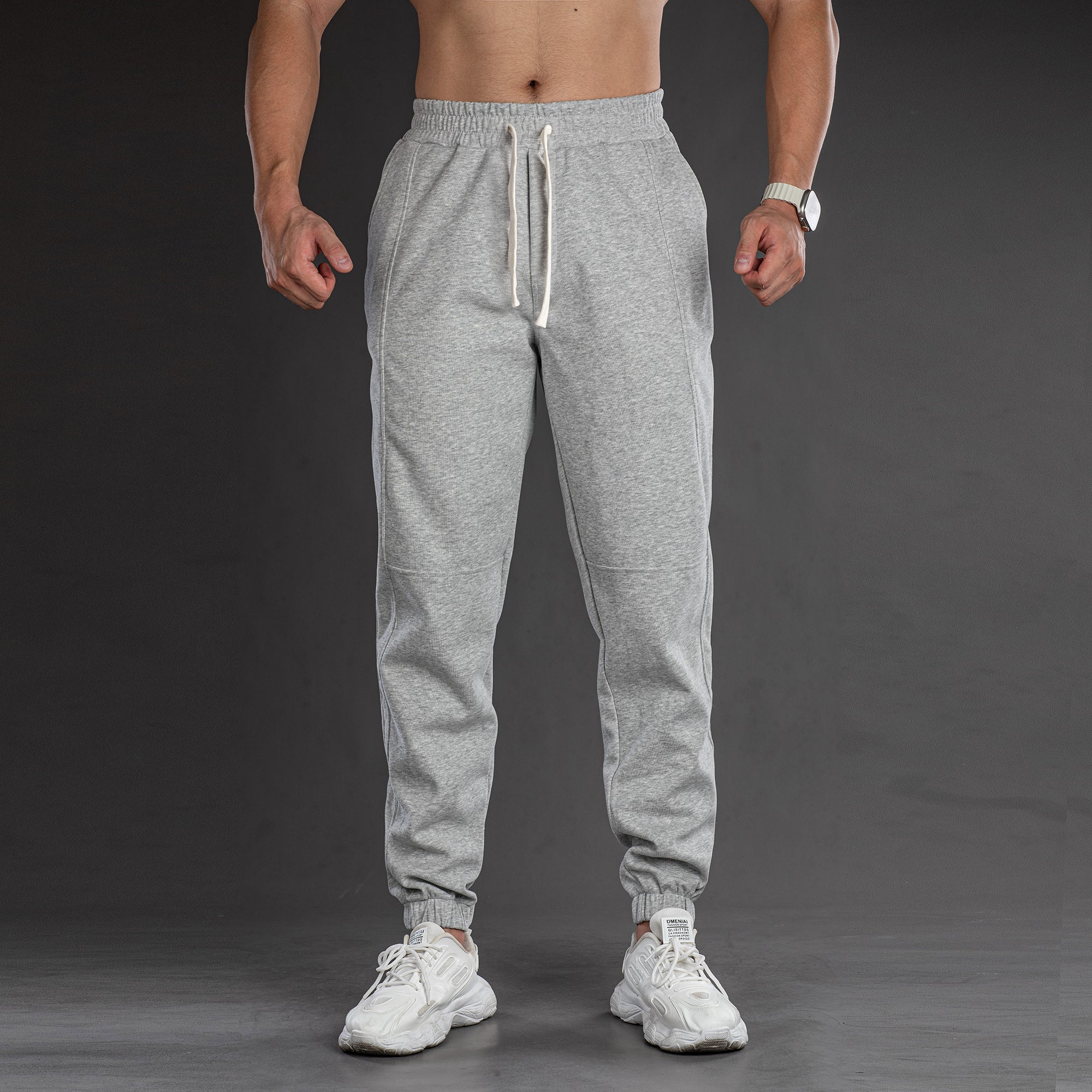 All-Day Stretch Panel Joggers with Cuffed Ankles - Ahaselected