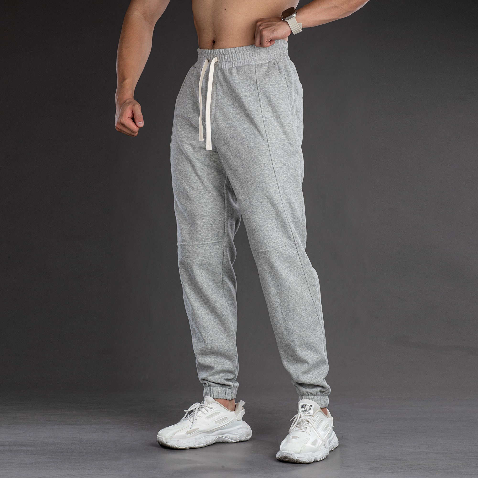 All-Day Stretch Panel Joggers with Cuffed Ankles - Ahaselected