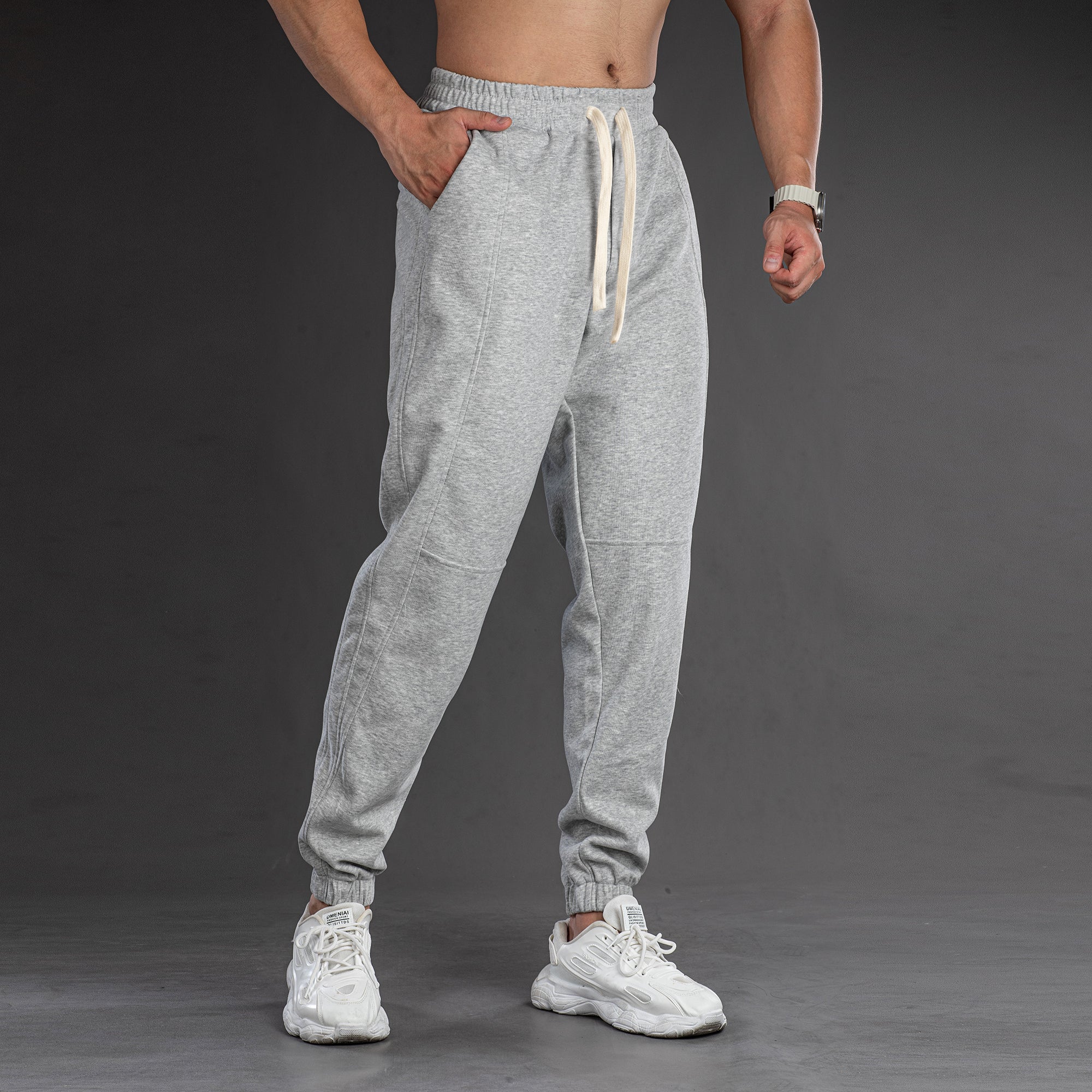 All-Day Stretch Panel Joggers with Cuffed Ankles - Ahaselected