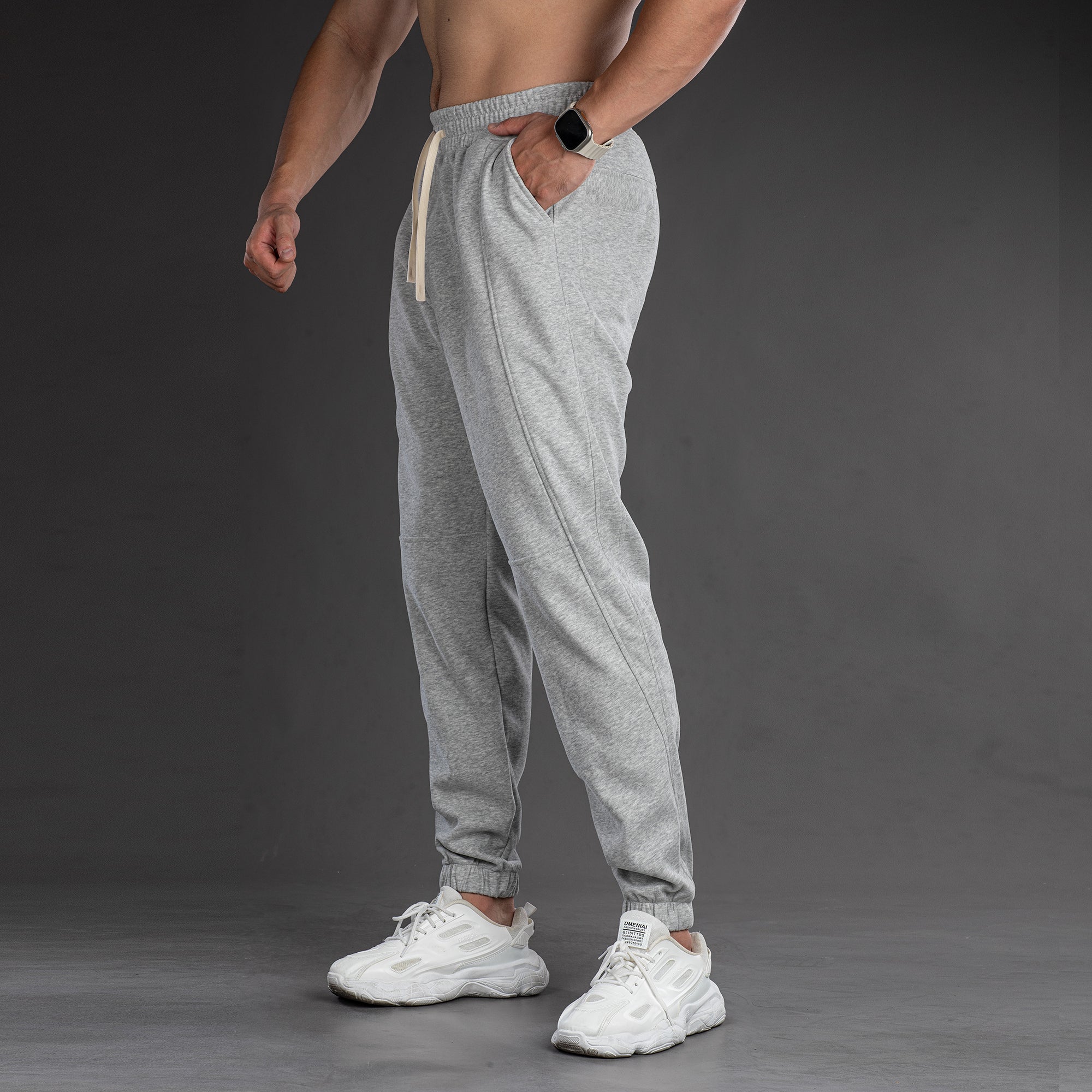 All-Day Stretch Panel Joggers with Cuffed Ankles - Ahaselected