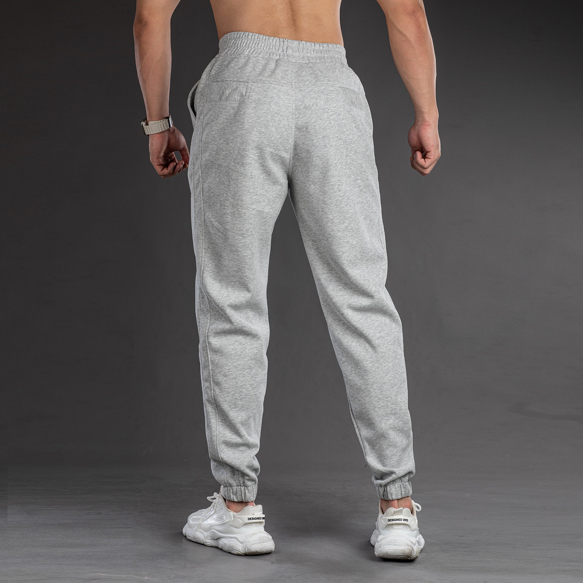 All-Day Stretch Panel Joggers with Cuffed Ankles - Ahaselected