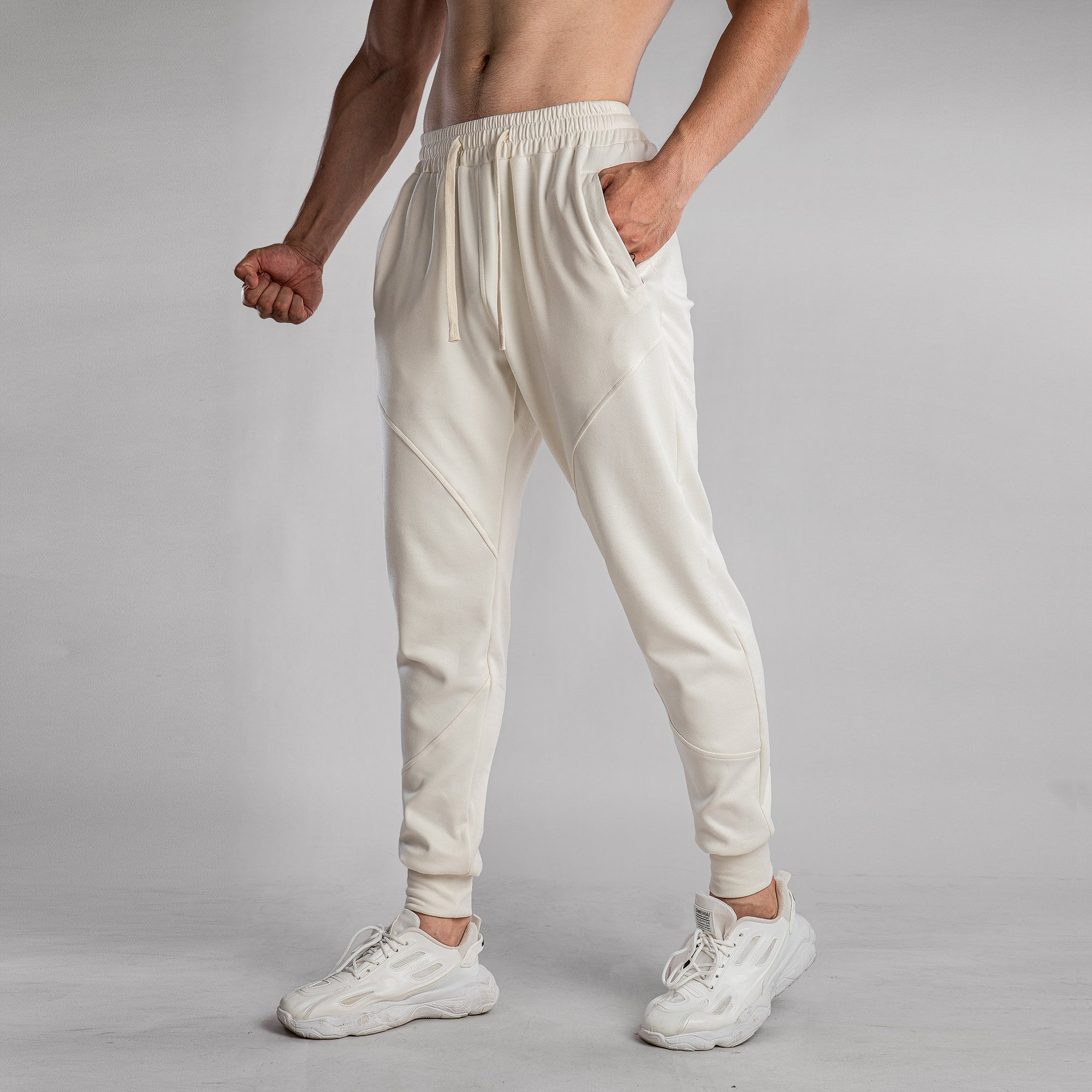 Stretch Performance Panel Joggers with Zipper Pockets - Ahaselected
