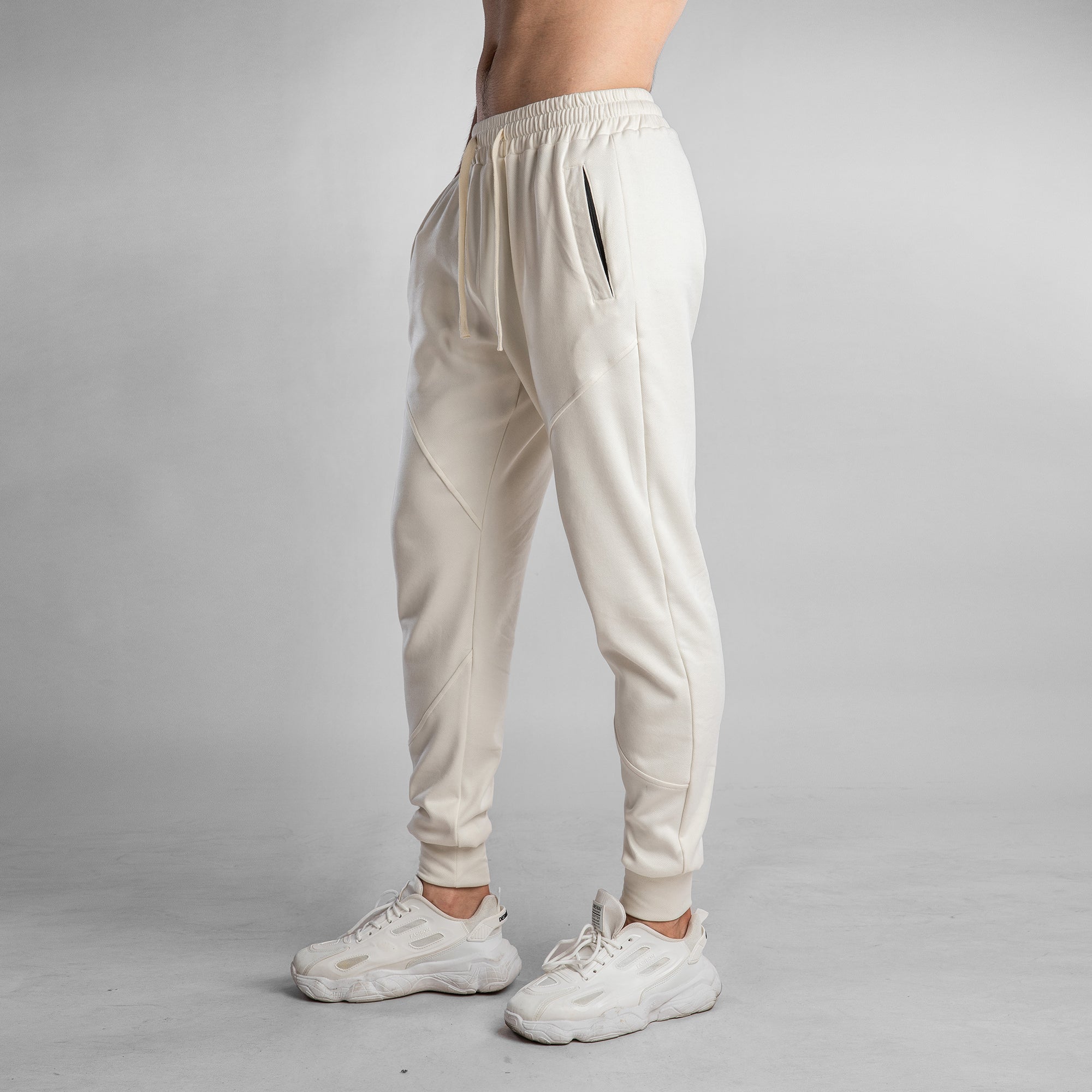 Stretch Performance Panel Joggers with Zipper Pockets - Ahaselected