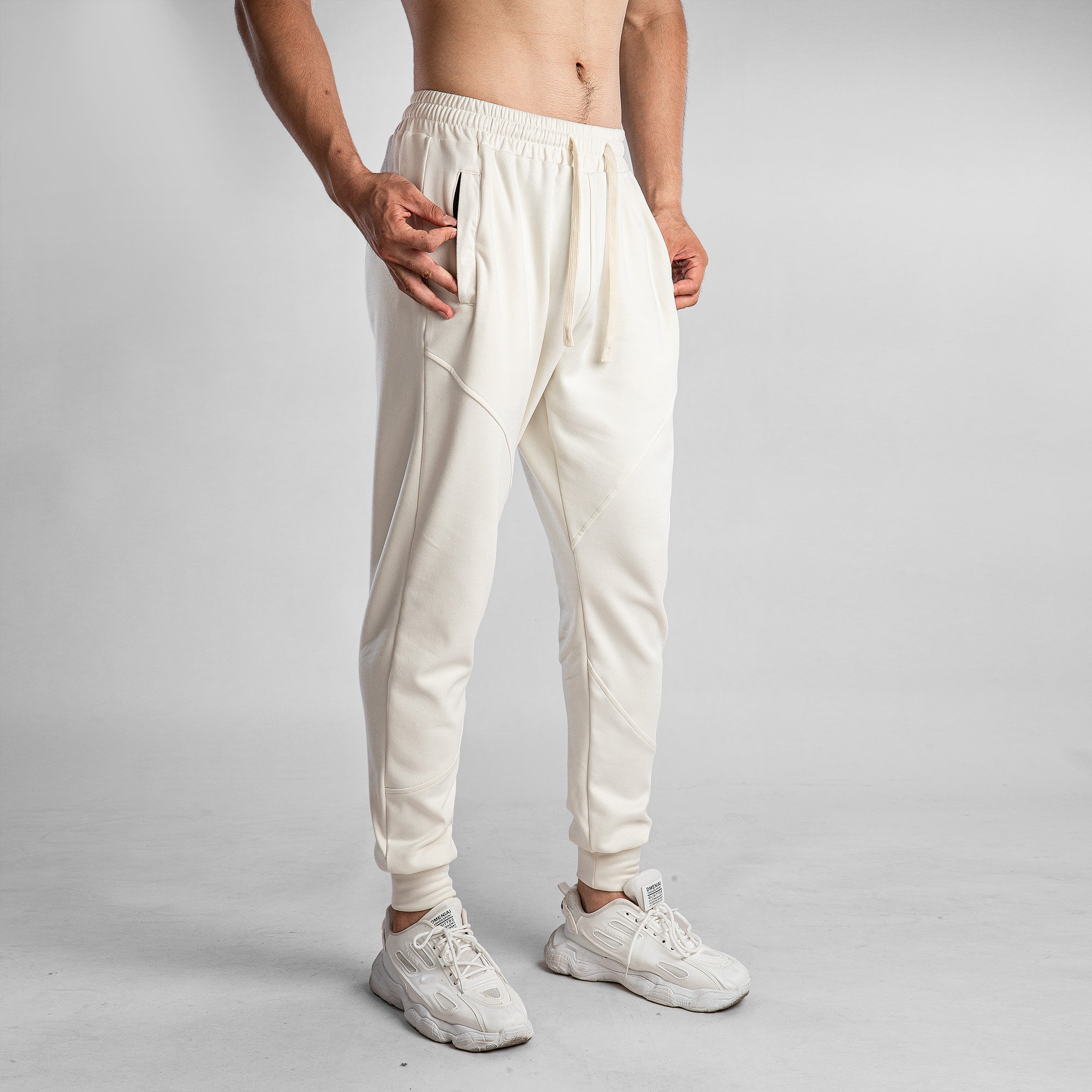Stretch Performance Panel Joggers with Zipper Pockets - Ahaselected