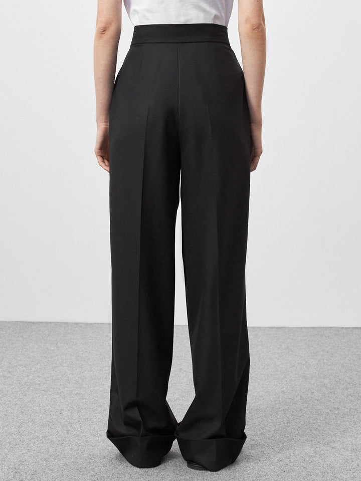 High Waist Wide-leg Hook Loose Pants