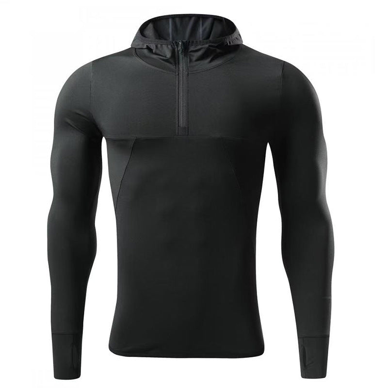 Men’s Long-Sleeve Hooded Active T-Shirt - Ahaselected