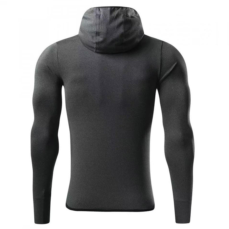 Men’s Long-Sleeve Hooded Active T-Shirt - Ahaselected
