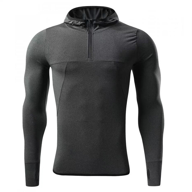 Men’s Long-Sleeve Hooded Active T-Shirt - Ahaselected