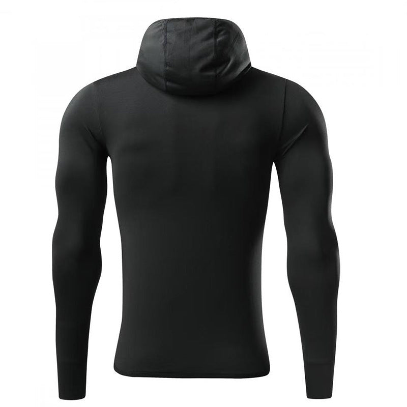 Men’s Long-Sleeve Hooded Active T-Shirt - Ahaselected