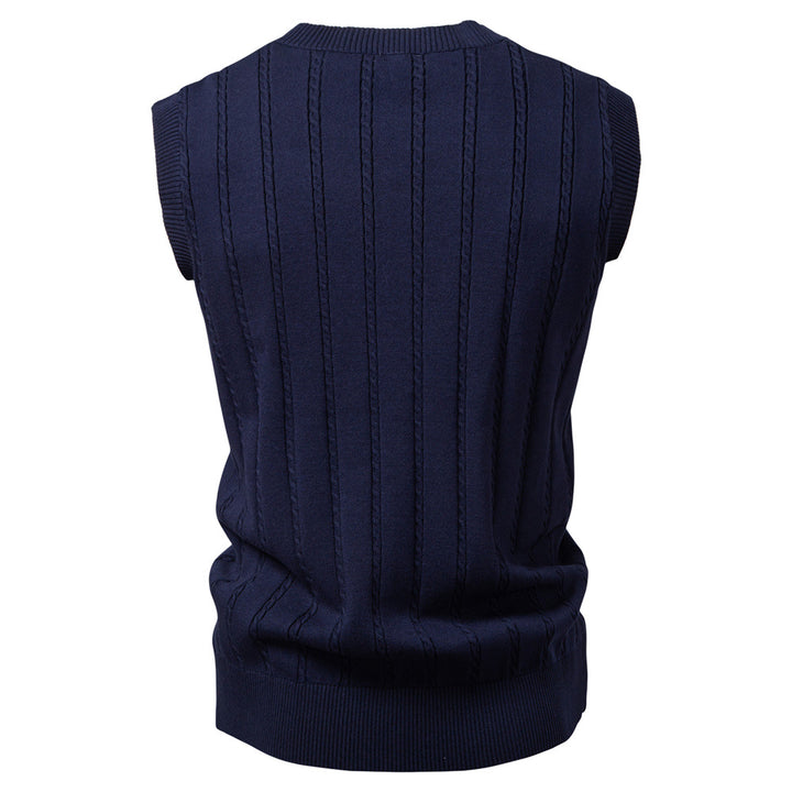 Men’s Cable Knit V-Neck Sweater Vest